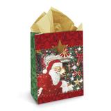 Sacola Decorativa Tempo De Natal 14x10x6cm Com 10 Unidades - Cromus
