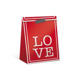 Sacola Pacote P/Presente Estamap Love Verme. P Dec. Festas - Cromus