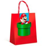 Sacola para Presente com Fechamento Super Mario Bros 10 unidades - Cromus