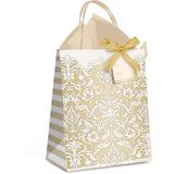 Sacola para Presente Decorada KIT C/SEDA+TAG Adamasco 26X19 - Cromus