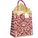 Sacola para Presente Decorada KIT C/SEDA+TAG Marsala 26X19,5 - Cromus