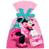 Sacola Plástica Minnie Rosa 08 unidades - Festabox