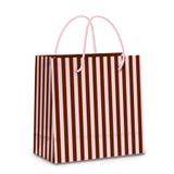 Sacolas para Presentes Listras Rosa e Marrom Pequena 10 unidades Cromus
