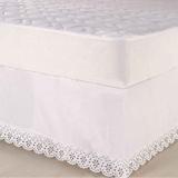 Saia Colchobox p/ Cama Queen Microfibra Ultrassônica Lisa - Branco - Deccoralle