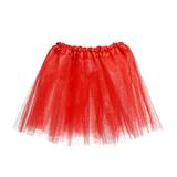 Saia Tutu Tule Adulto Carnaval Vermelho Glitter Unicórnio - Cromus