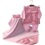 Saida de Maternidade Menina Princesa Laura Floral Rosa - Sônia enxovais