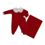 Saida Maternidade Luxo feminino 3 peças Tricot Vermelho - Marli enxovais