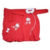 Saída Maternidade Ursinha Balão Kids vermelho - Tam P