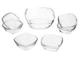 Saladeira de Vidro Quadrada KIG Simply - 7 Peças
