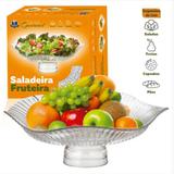 Saladeira Fruteira de Vidro com Pé Bari Gourmet 31cm - Ruvolo