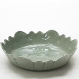 Saladeira Fruteira Lavrada com Pontas em Cerâmica Celadon 40 cm - Soul home