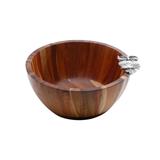 Saladeira Redonda 25X11Cm Madeira E Zamac Bon Gourmet