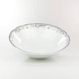 Saladeira Saint Germain 24 Cm Filete Prata Porcelana Schmidt