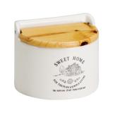 Saleiro em cerâmica com tampa de madeira Sweet Home 2853 - Bon gourmet