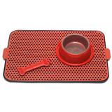 Sanitário Higiênico + Comedouro + Ossinho Vermelho Petinjet - Pet injet