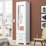 Sapateira 1 Porta Espelho Leon D195-10 Branco - Henn