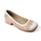 Sapato Feminino Estilo Boneca Branco/Rosé/Azul - Gassparini