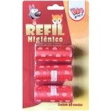 Saquinho Cata Coco Caca Pequeno Bbb Pet 3 Unidades - Verm