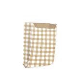 Saquinho para Mini Lanche Xadrez Bege e Branco 50 unidades Cromus