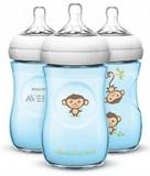 SCF644/31 Kit 3 Mamadeiras Pétala Avent Macaquinhos 260ml