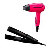 Secador Cabelo Arno Nomad Bivolt + Prancha Gama Mini Ceramic - Arno e gama