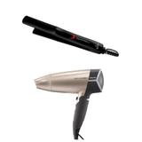 Secador de Cabelo Mallory Luxury Travel Dobrável 1500W + Chapa Prancha Alisadora Gama Italy Eleganza Plus Bolsa Bivolt - Mallory e gama