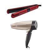 Secador de Cabelo Mallory Travel Bolsa 1500W + Chapa Prancha Alisadora Gama CP9 Digital Bivolt - Mallory e gama