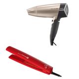 Secador de Cabelo Mallory Travel Bolsa 1500W + Chapa Prancha Alisadora Gama Italy Bella Infrared - Mallory e gama