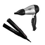 Secador Mondial Ultra SC15 Dobrável + Chapa Prancha Alisadora Mini Ceramic Bolsa Bivolt - Mondial e gama