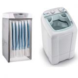 Secadora de Roupas Soleil 8kg e Lavadora Popmatic Automática 6kg Mueller 220V Branco