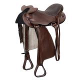 Sela de Cabeça para Cavalo Australina Tradicional Elite Marrom 15'' Bronc-Steel 25834