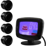 Sensor De Re 4 Sensores Estacionamento Display Led Colorido Preto - Tomate