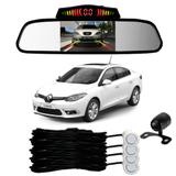 Sensor De Ré + Espelho Camera Ré Renault Fluence Branco - Overvision