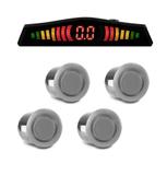 Sensor Estacionamento Ré 4 Sensores Display Led e Sinal Sonoro - Prata - Cinoy