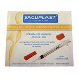 Seringa Descartável 1ml para Insulina com Agulha 30g - Caixa com 100 Unidades - Vacuplast