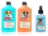 Shampoo para Cães Filhotes + Perfume Colônia filhotes Baby + Condicionador Neutro Sanol - Kit Banho Cães Filhotes