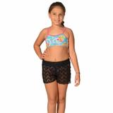 Short Infantil de Renda Preta - Stewardess
