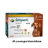 Simparic 10mg - Cães 5,1 a 10kg - 3 comprimidos palatáveis - Pulgas Carrapatos Sarnas - Zoetis