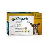 Simparic 5mg Anti Pulga e Carrapato Cães de 1,3 a 2,5 kg 3 comprimidos Zoetis