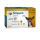 Simparic medicamento antipulgas 1,3 a 2,5kg c/3 comprimidos