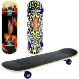 Skate Com Shape De Madeira Grande Estampado 70cm Infantil