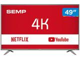 Smart TV 4K LED 49” Semp SK6200 Wi-Fi HDR - Conversor Digital 3 HDMI 2 USB
