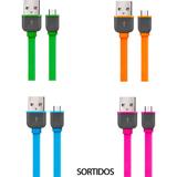 Smartogo Cabo Micro Usb Flat 2 Metros Laranja - Multilaser
