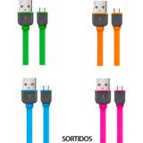Smartogo Cabo Micro Usb Flat 2 Metros Laranja - Multilaser