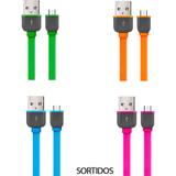 Smartogo Cabo Micro Usb Flat 2 Metros Laranja - Multilaser