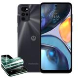 Smartphone Desbloqueado Motorola Moto G22 Black Octa core 128gb 4gb Tela 6,5 HD+ Android 12 NFC + Pelicula HydroGEL
