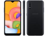 Smartphone Samsung Galaxy A01 32GB Preto Octa-Core - 2GB RAM Tela 5,7” Câm. Dupla + Câm. Selfie 5MP