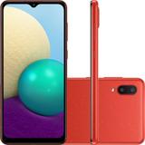 Smartphone Samsung Galaxy A02 32GB 4G Wi-Fi Tela 6.5'' Dual Chip 2GB RAM Câmera Dupla - Vermelho