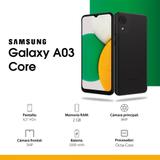 Smartphone Samsung Galaxy A03 Core 32GB Preto Octa-Core 2GB RAM 6,5” Câm. 8MP + Capinha Transparente