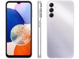 Smartphone Samsung Galaxy A14 128GB Prata 5G Octa-Core 4GB RAM 6,6" Câm. Tripla + Selfie 13MP